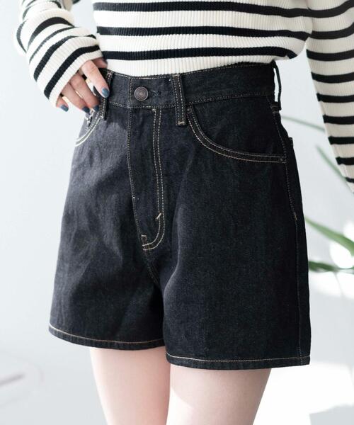 whiz limited デニムショートパンツ ショーツ ハイウエストデニムショートパンツ【SEADRESS シードレス
