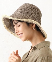 polka polka（ポルカポルカ）の「polka polka / ポルカポルカ ライン細編み ペーパーハット 434 282123 SDI（ハット）」