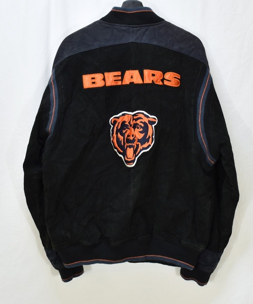 NBA/NFL/NHL/MLB(エヌビーエーエヌエフエルエヌエイチエルエムエルビー)の「【ヴィンテージ古着】NFL Chicago Bears / シカゴ・ベアーズ レザー スタジャン(スタジャン・メンズ・ブラック・LARGE)」の4枚目の写真
