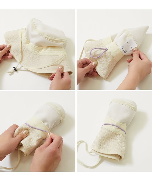 devirock（デビロック）の「UVカット 親子で使える 折りたためるバケットハット（ハット・キッズ・ベージュ/キナリ・58/56/54/52）」の7枚目の写真