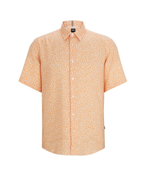BOSS(ボス)の「モダンプリント ストレッチリネン シャツ(シャツ/ブラウス・メンズ・ブルー/オレンジ・XXL/XL/L/XXXL/S/M)」の12枚目の写真