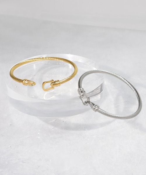 blackdia ocean（ブラックダイヤオーシャン）の「blackdia ocean ワイヤーバングル（バングル/リストバンド・レディース・シルバー/ゴールド・FREE）」の8枚目の写真