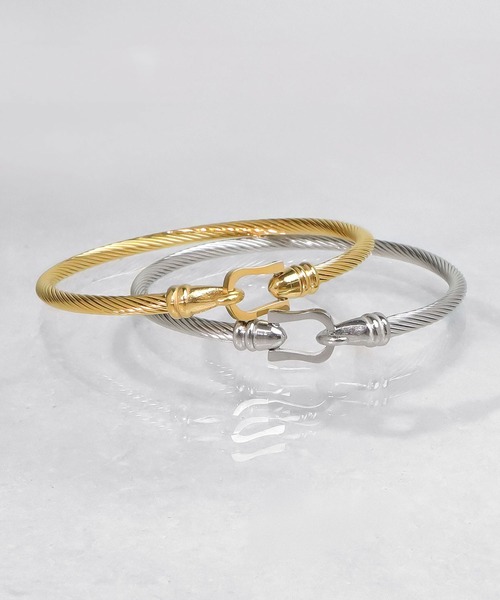 blackdia ocean（ブラックダイヤオーシャン）の「blackdia ocean ワイヤーバングル（バングル/リストバンド・レディース・シルバー/ゴールド・FREE）」の7枚目の写真