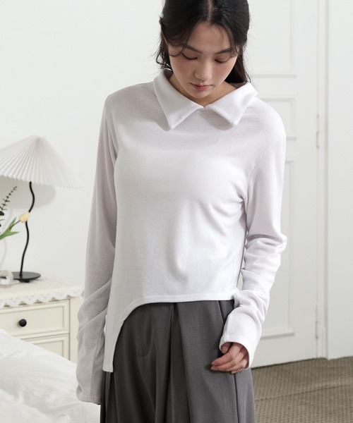 UNE ORIGINAL] アンバランスカラーTシャツカットソー（Tシャツ