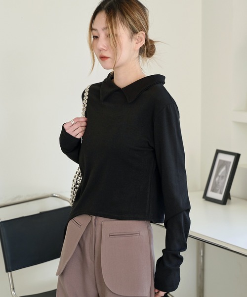 UNE ORIGINAL] アンバランスカラーTシャツカットソー（Tシャツ