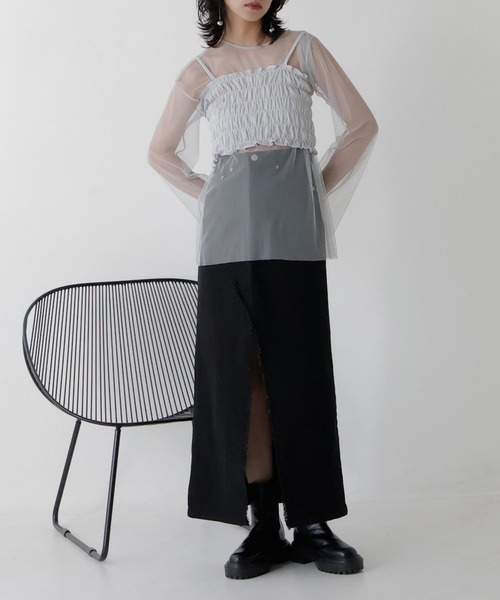 hellam（へラム）の「チュールビスチェセット（Tシャツ