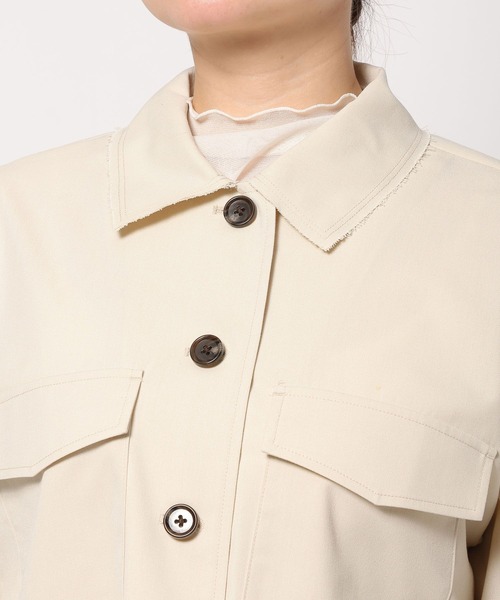 LOWRYS FARM（ローリーズファーム）の「ＴＲショートシャツ 991520（シャツ/ブラウス・レディース・ネイビー/グレー/アイボリー・FREE）」の16枚目の写真