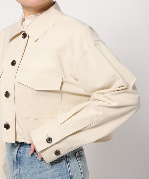 LOWRYS FARM（ローリーズファーム）の「ＴＲショートシャツ 991520（シャツ/ブラウス・レディース・ネイビー/グレー/アイボリー・FREE）」の18枚目の写真