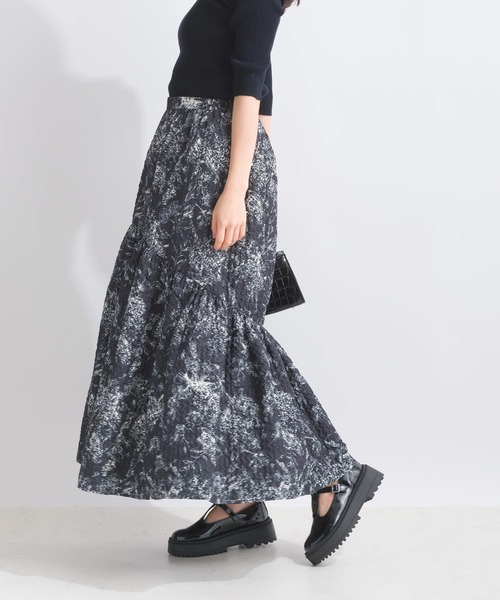 PICCIN（ピッチン）の「【WEB限定】膨れジャガードフラワー柄スカート（スカート・レディース・オフホワイト/ブラック・M/L/S）」の11枚目の写真