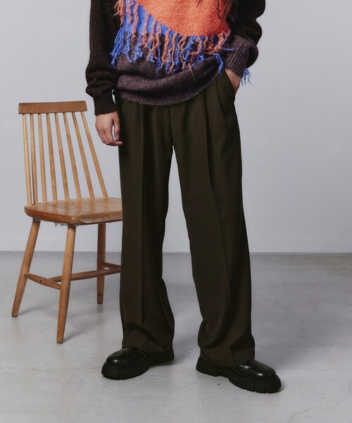 tk.TAKEO KIKUCHI（ティーケータケオキクチ）の「◆K’ Project by あゆた OTOKOMAEスラックス（その他パンツ・メンズ・ブラック/ダークブラウン/ブルー系その他・02/03）」の3枚目の写真