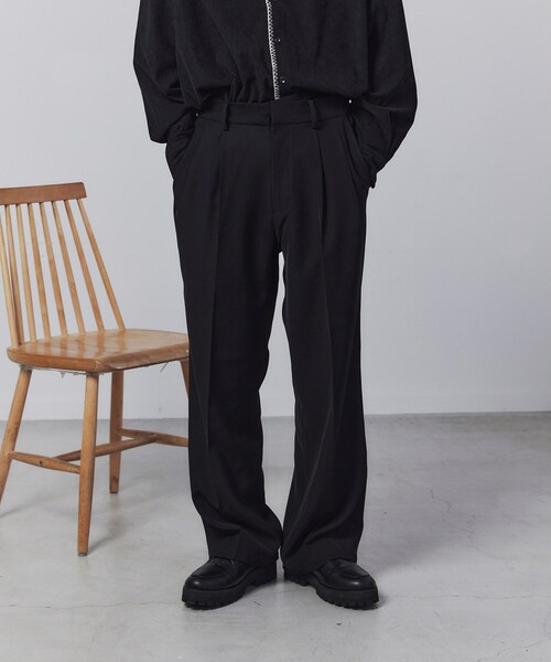 tk.TAKEO KIKUCHI（ティーケータケオキクチ）の「◆K’ Project by あゆた OTOKOMAEスラックス（その他パンツ・メンズ・ブラック/ダークブラウン/ブルー系その他・02/03）」の4枚目の写真