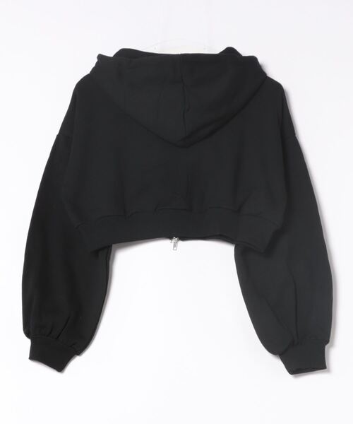 archives(アルシーヴ)の「Wzipショートパーカー(パーカー・レディース・ブラック/オフホワイト/グレー・MEDIUM)」の4枚目の写真