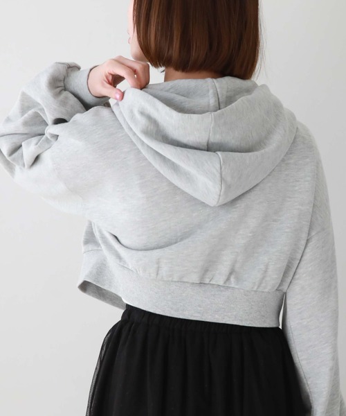 archives(アルシーヴ)の「Wzipショートパーカー(パーカー・レディース・ブラック/オフホワイト/グレー・MEDIUM)」の19枚目の写真