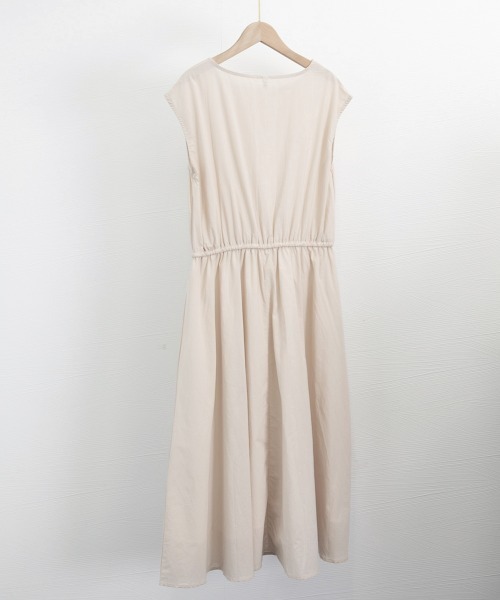 Miniministore(ミニミニストア)の「リネン風ワンピースレディース春夏半袖ノースリーブフレンチスリーブ袖なし半袖半袖(ワンピース・レディース・ブラック/ネイビー/ベージュ/チェック・L/S/XL/M)」の16枚目の写真