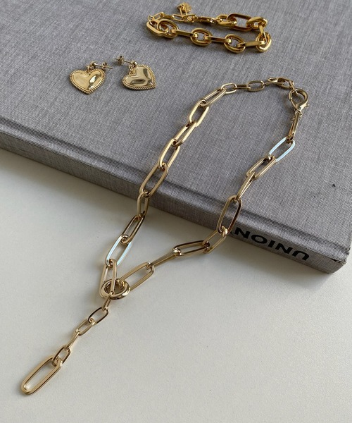 DouDou（ドゥドゥ）の「Y字オーバルチェーンネックレス（ネックレス・レディース・シルバー/ゴールド・FREE）」の2枚目の写真