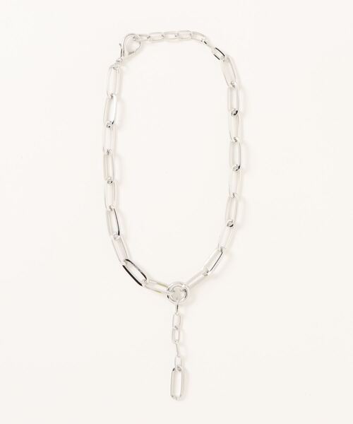 DouDou（ドゥドゥ）の「Y字オーバルチェーンネックレス（ネックレス・レディース・シルバー/ゴールド・FREE）」の4枚目の写真