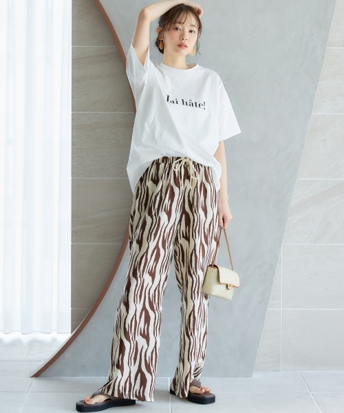 miclat（ミクラ）の「大きいサイズ　リラックスサテン柄パンツ　miclat（その他パンツ・レディース・ブラウン系/ブラック系・LL/L/5L/4L/3L）」の13枚目の写真