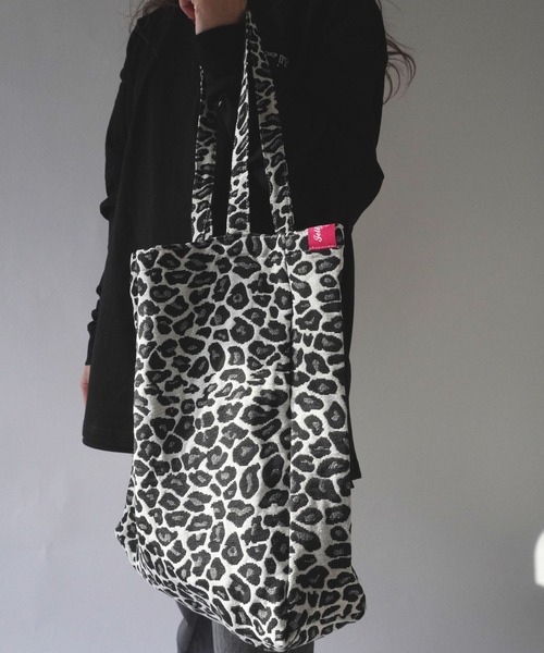 Port（ポート）の「【 Jelly moo / ジェリームー 】 ロゴ パッチワーク レオパード柄 トートバッグ（トートバッグ・レディース・ブラウン/ホワイト・FREE）」の13枚目の写真