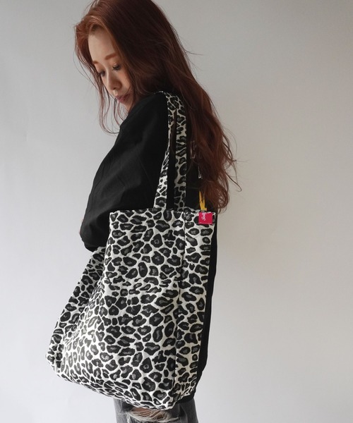 Port（ポート）の「【 Jelly moo / ジェリームー 】 ロゴ パッチワーク レオパード柄 トートバッグ（トートバッグ・レディース・ブラウン/ホワイト・FREE）」の10枚目の写真