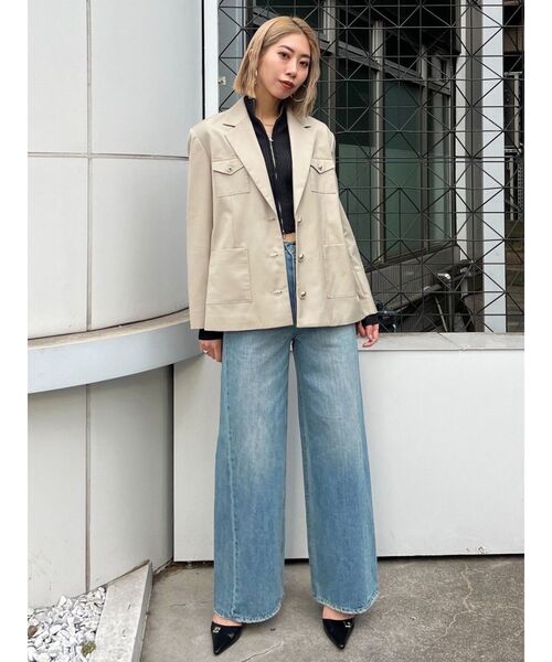 EMODA（エモダ）の「ウォッシュルーズジーンズ（デニムパンツ