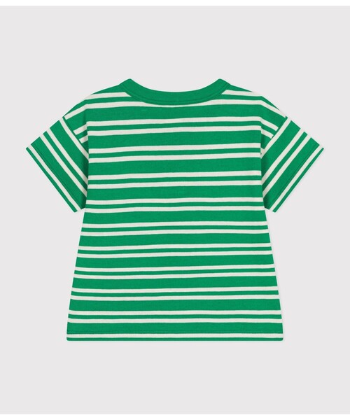 PETIT BATEAU（プチバトー）の「ボーダー半袖Ｔシャツ（Tシャツ/カットソー・キッズ・ブラウン系その他/グリーン系その他・12MONTH/24MONTH/36MONTH/18MONTH）」の8枚目の写真
