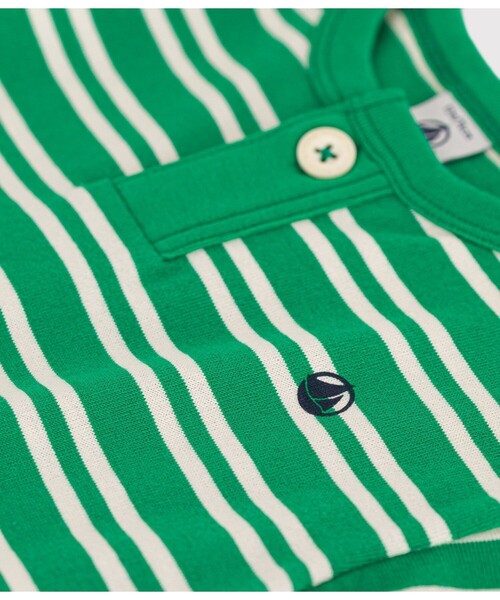 PETIT BATEAU（プチバトー）の「ボーダー半袖Ｔシャツ（Tシャツ/カットソー・キッズ・ブラウン系その他/グリーン系その他・12MONTH/24MONTH/36MONTH/18MONTH）」の9枚目の写真