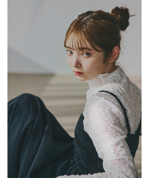 so4u（ソーフォーユー）の「レースハイネックトップス（Tシャツ/カットソー・レディース・オフホワイト・F）」の12枚目の写真
