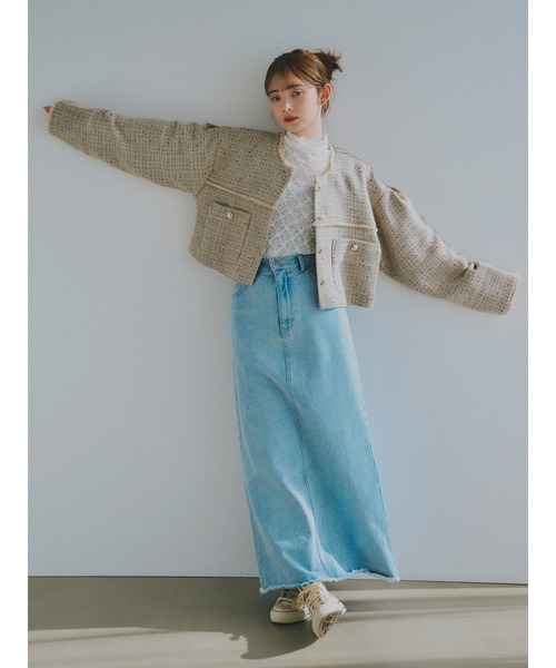 so4u（ソーフォーユー）の「レースハイネックトップス（Tシャツ/カットソー・レディース・オフホワイト・F）」の15枚目の写真