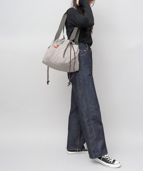 撥水ナイロン ワンショルダー 巾着 トートバッグ 信玄武道バッグ M