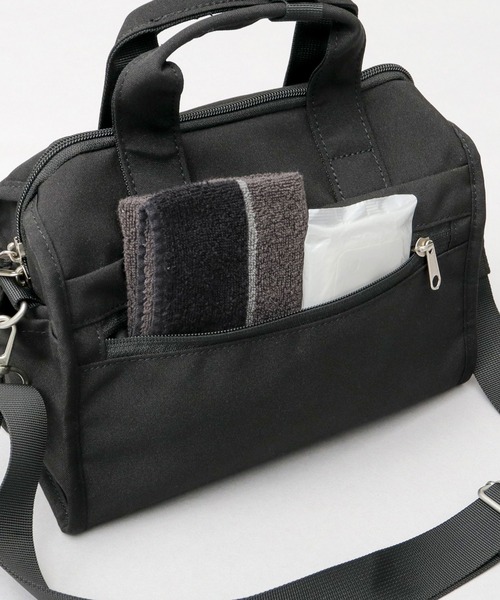 anello(アネロ)の「CABIN キャビン 撥水加工 10ポケット 2WAY ミニボストン ショルダーバッグ(ショルダーバッグ・レディース・スミクロ/ブラック/グレイッシュベージュ・FREE)」の7枚目の写真