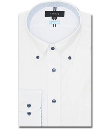 TAKA-Q（タカキュー）の「【クールマックス ストレッチ 形態安定 吸水速乾】タカキュー ビジネスドレスボタンダウン長袖シャツ（ビジネスシャツ・メンズ）」