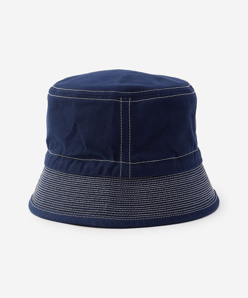 Bshop（ビショップ）の「cableami | オーガニックコットン ヘリンボーン バケットハット（ハット・レディース・ブルー/アイボリー・M/L）」の4枚目の写真