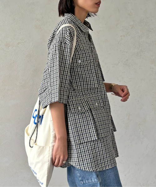 CPCM（シーピーシーエム）の「チェックフィッシング半袖シャツ（シャツ/ブラウス・メンズ・カーキ/ブルー/ネイビー/ブルー系その他/グリーン/ブルー系その他2・MEDIUM/LARGE）」の20枚目の写真