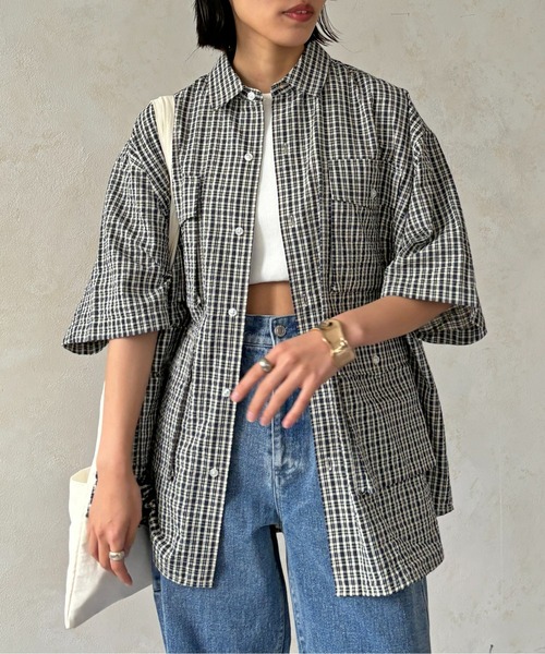 CPCM（シーピーシーエム）の「チェックフィッシング半袖シャツ（シャツ/ブラウス・メンズ・カーキ/ブルー/ネイビー/ブルー系その他/グリーン/ブルー系その他2・MEDIUM/LARGE）」の13枚目の写真