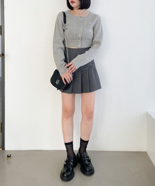 Heather（ヘザー）の「【POLO BCS(ポロ・ビーシーエス)】ニットカーディガン　110512（カーディガン/ボレロ・レディース・グレー/ホワイト/ピンク・FREE）」の11枚目の写真