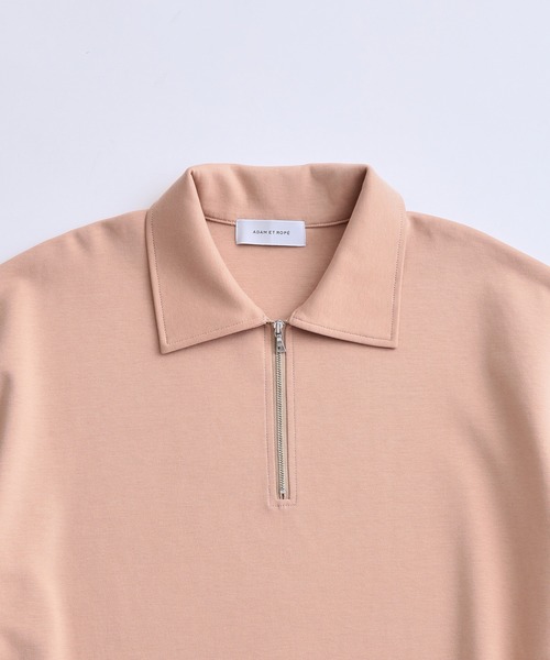 ADAM ET ROPE'(アダムエロペ)の「【WEB限定】ハーフジップ ルーズシルエット プルオーバー / ユニセックス(Tシャツ/カットソー・メンズ・ブラック/チャコールグレー/ベージュ系その他・L/M/S)」の7枚目の写真