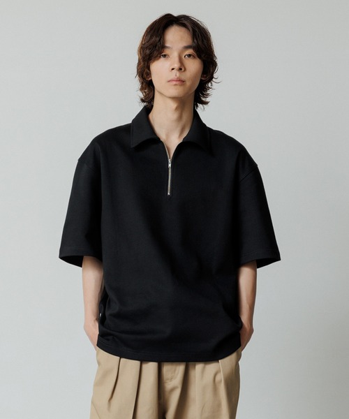 ADAM ET ROPE'(アダムエロペ)の「【WEB限定】ハーフジップ ルーズシルエット プルオーバー / ユニセックス(Tシャツ/カットソー・メンズ・ブラック/チャコールグレー/ベージュ系その他・L/M/S)」の20枚目の写真