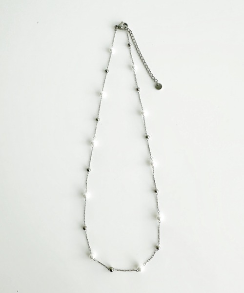 sowang（ソワン）の「ステンレス/ランダム ボール パールネックレス-stainless/random ball pearl necklace-（ネックレス・レディース・シルバー/ゴールド・FREE）」の17枚目の写真