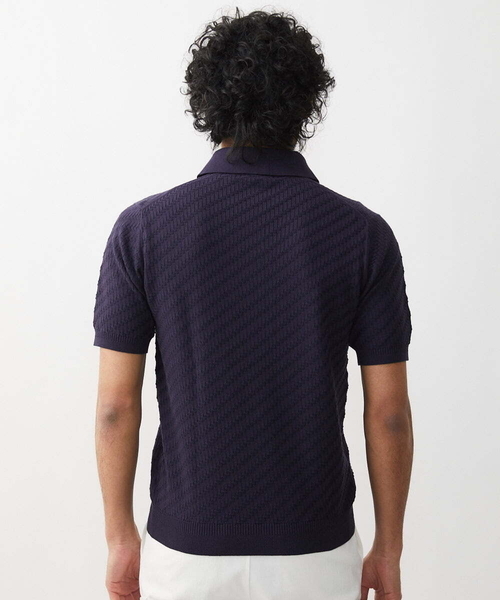 MICHEL KLEIN HOMME (ミッシェルクランオム)の「半袖ニットポロシャツ(ポロシャツ・メンズ・ホワイト/ネイビー・MEDIUM/LARGE/X-LARGE)」の14枚目の写真