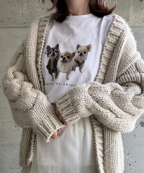 ルイヴィトン DOG'S BART 犬プリント ドッグ Tシャツ カットソー M ルイヴィトン DOG´S BART 犬プリント ドッグ Tシャツ カットソー M