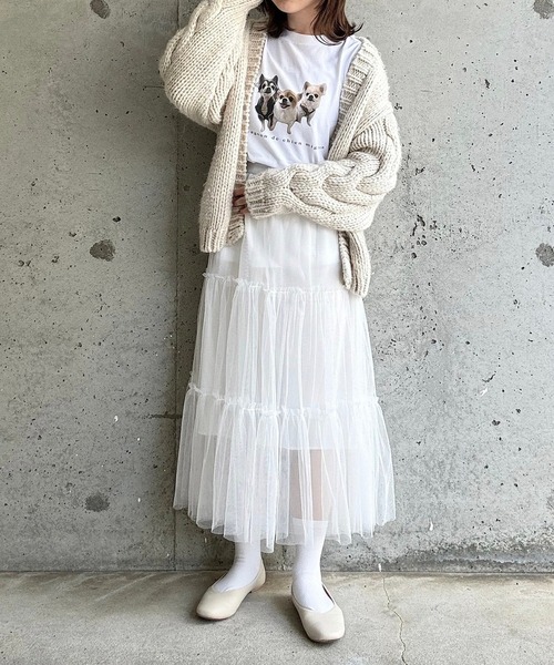 cuorequal（クオレコール）の「DOGプリントＴシャツ（Tシャツ/カットソー・レディース・ホワイト・MEDIUM/LARGE）」の11枚目の写真