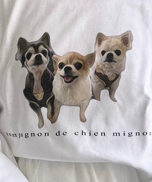 SIILON 犬 プリント Tシャツ チャコールグレー Schott N.Y.C ショット ヘザー半袖T STENCIL BULLDOG