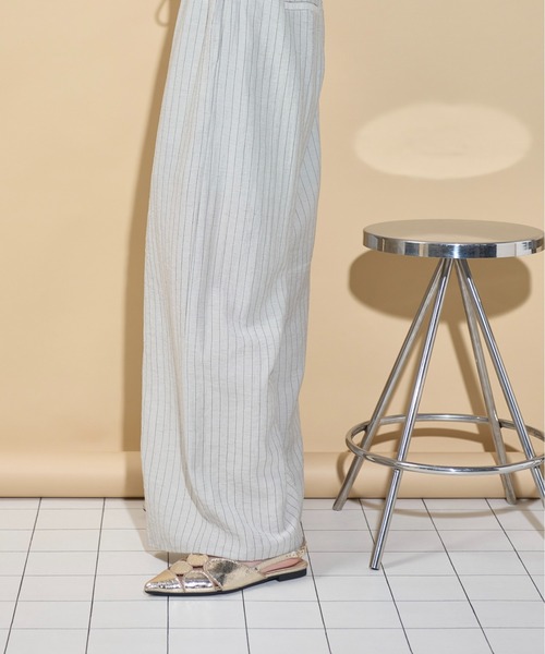 【ほぼ未使用】THE YOn スリングバックニュアンスフラットミュール セール】スリングバックニュアンスフラットミュール（サンダル