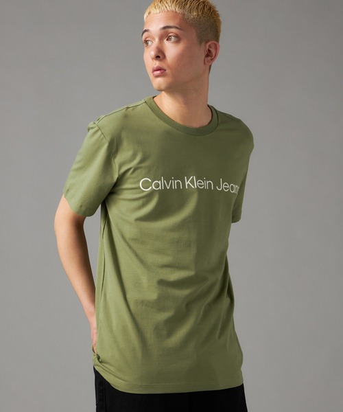 【人気】Calvin Klein カルバンクライン　シャツ　アーミーグリーン CK calvin klein カルバンクライン グリーン シャツジャケット |高円寺