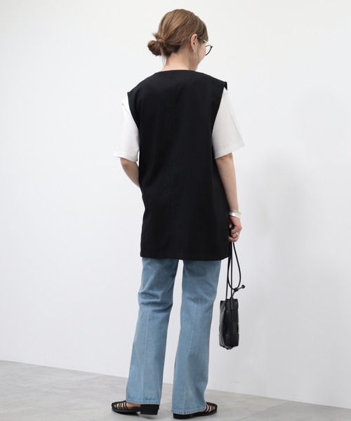 AMERICAN HOLIC(アメリカンホリック)の「リネンブレンドジレベスト(ベスト・レディース・ベージュ系その他/ブラック・M/L)」の7枚目の写真