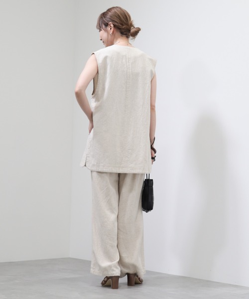 AMERICAN HOLIC(アメリカンホリック)の「リネンブレンドジレベスト(ベスト・レディース・ベージュ系その他/ブラック・M/L)」の15枚目の写真