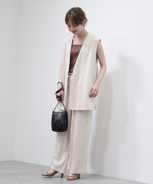 AMERICAN HOLIC(アメリカンホリック)の「リネンブレンドジレベスト(ベスト・レディース・ベージュ系その他/ブラック・M/L)」の17枚目の写真