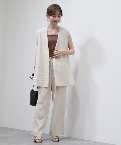 AMERICAN HOLIC(アメリカンホリック)の「リネンブレンドジレベスト(ベスト・レディース・ベージュ系その他/ブラック・M/L)」の19枚目の写真