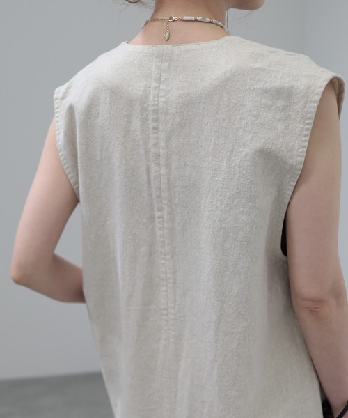 AMERICAN HOLIC(アメリカンホリック)の「リネンブレンドジレベスト(ベスト・レディース・ベージュ系その他/ブラック・M/L)」の22枚目の写真