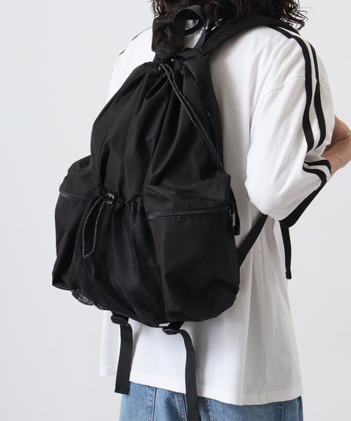 KiU（キウ）の「KiU PACKABLE DRAWSTRING BACKPACK（バックパック/リュック・メンズ・ベージュ/ブラック/カーキ・FREE）」の10枚目の写真